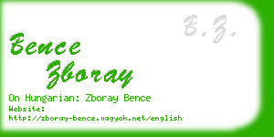 bence zboray business card